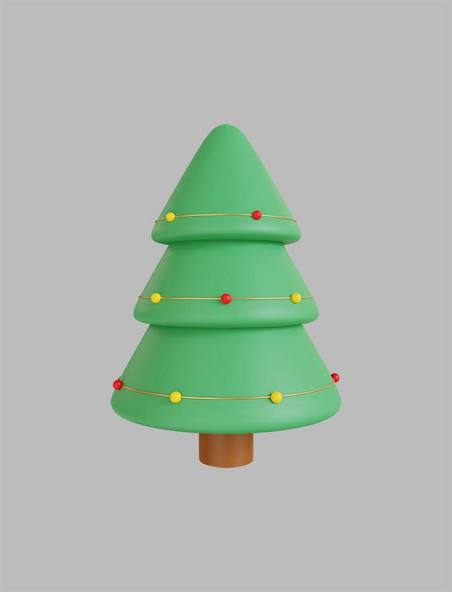 圣诞节3DC4D圣诞立体圣诞树