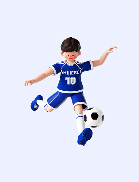 世界杯3D立体足球运动员人物