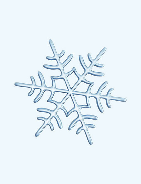 3D立体雪花雪花片元素冬天冬季