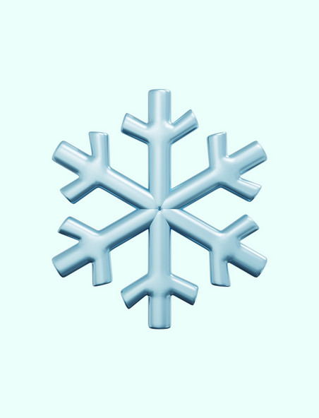 3D下雪立体雪花元素冬天冬季