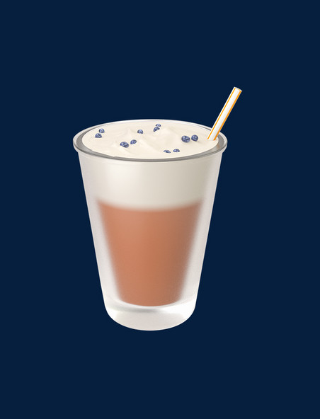 餐饮3D立体饮品饮料奶茶雪顶咖啡