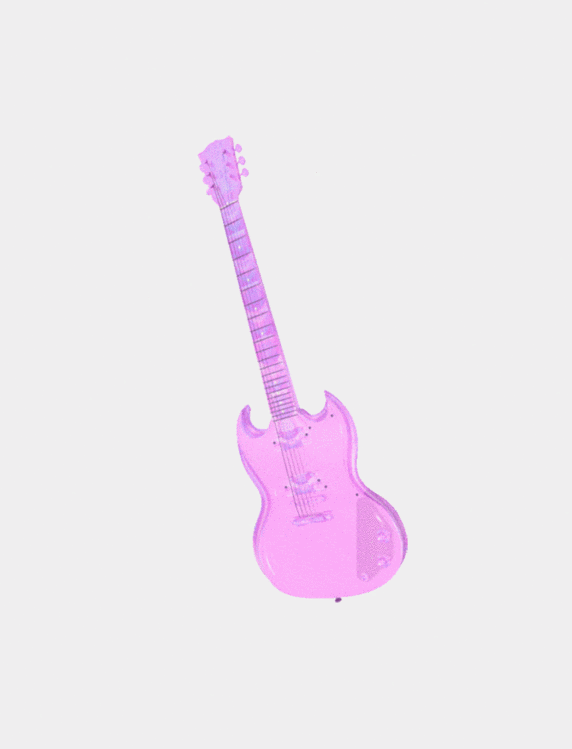 3D立体C4D吉他音乐乐器课程辅导招生动态动图GIF