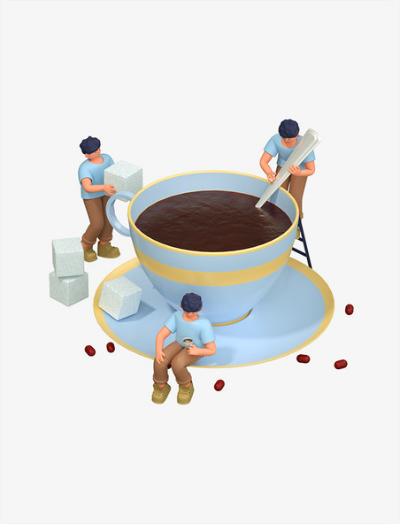 立体C4D饮品制作咖啡coffee商务