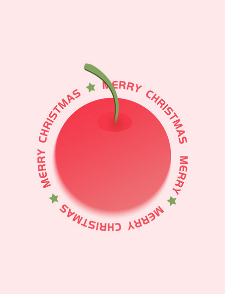 圣诞节弥散红色苹果渐变平安夜