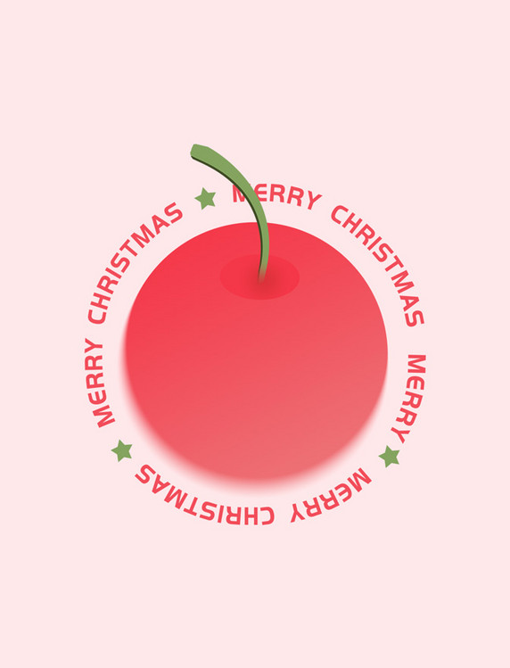 圣诞节弥散红色苹果渐变平安夜