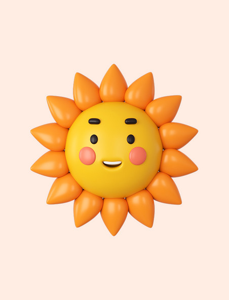 3DC4D立体拟人太阳向日葵