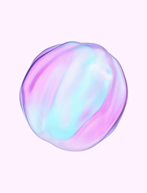 3D立体流体酸性渐变装饰球