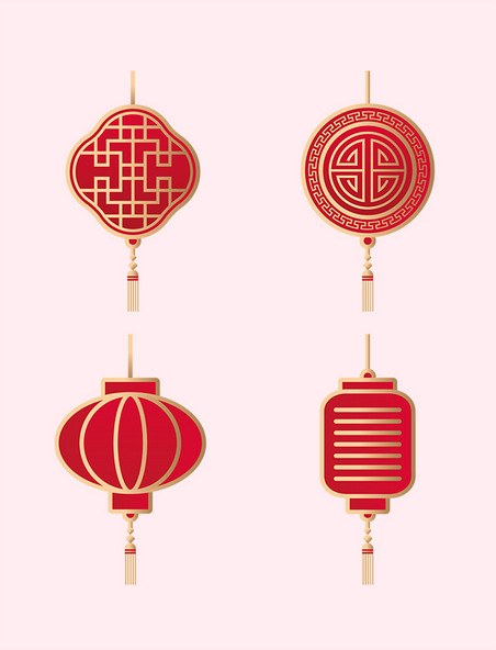 春节新年新春中国风喜庆中式吊饰灯笼