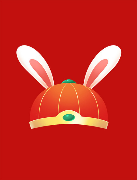 新春新年春节兔年兔子帽子兔头帽