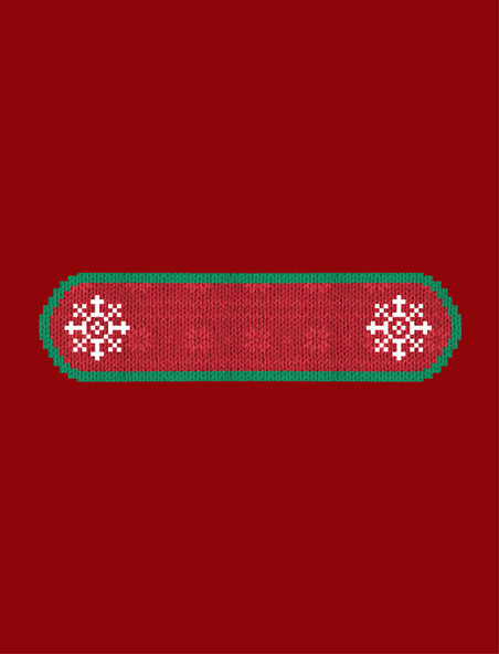 圣诞节雪花毛线边框元素