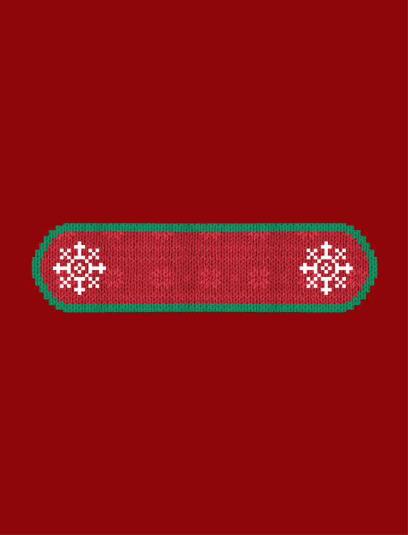 圣诞节雪花毛线边框元素