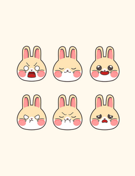 兔年兔子可爱表情包卡通头像春节新年