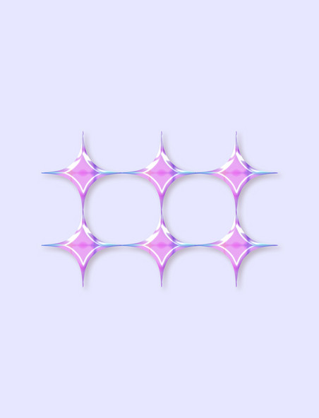 酸性金属时尚星星装饰元素几何