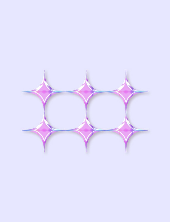 酸性金属时尚星星装饰元素几何