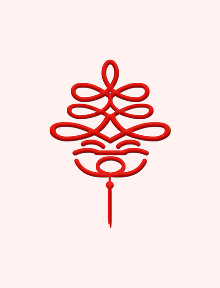 春节创意红色中国结元素装饰
