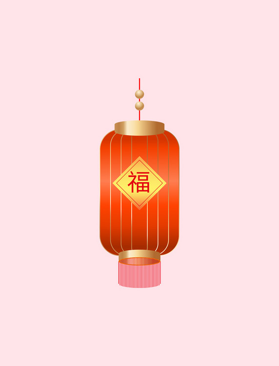 新年兔年春节红色中国风边框灯笼剪纸元宵