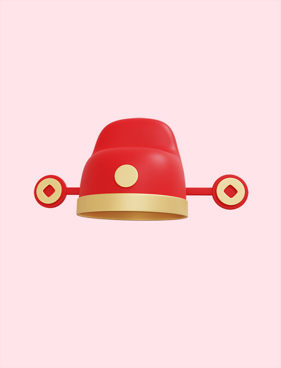 新年春节3DC4D立体财神帽帽子