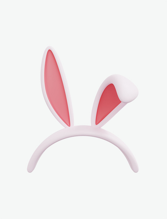 新年春节兔年3DC4D立体兔耳朵