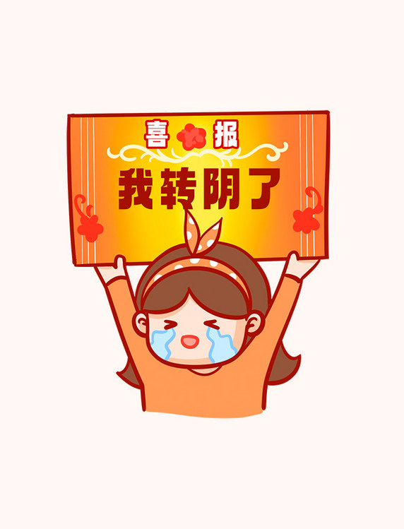 恢复杨康喜报我转阴了康复奖状表情包抗疫防疫疫情