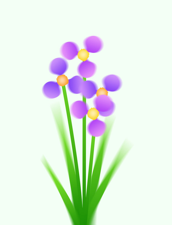 春天弥散风紫色兰花小花