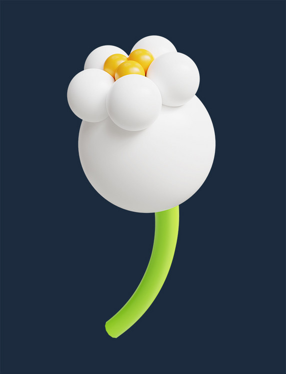 3D立体春天花卉花朵植物