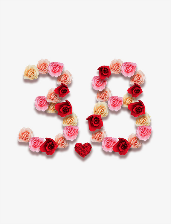 女神节38创意字体设计