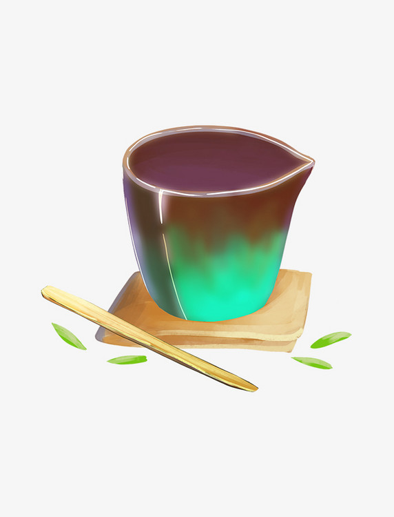 手绘中国风茶杯茶道