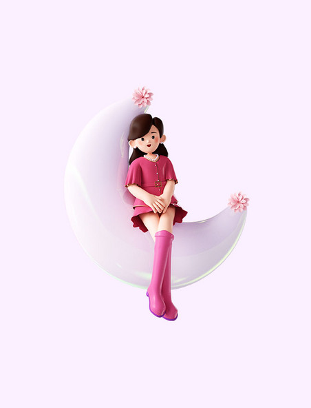 38妇女节女神节3D立体时尚女性人物