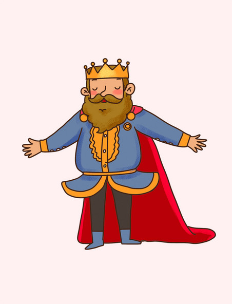 国王皇帝金冠元素卡通人物