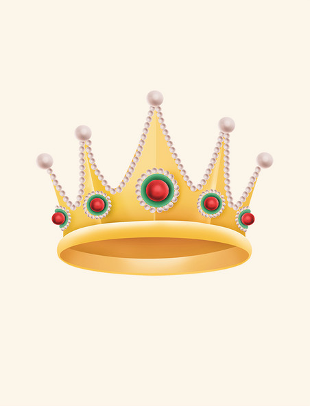 立体珍珠金色女王皇冠珍珠王冠