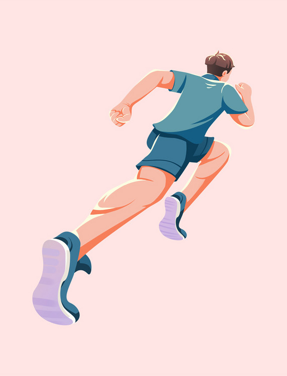 高考倒计时100天学生冲刺背影元素