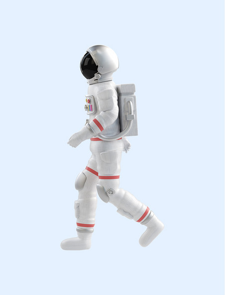 3D立体C4D宇航员人物行走