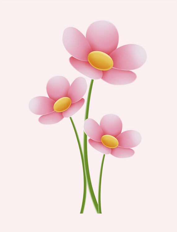 春季春天粉色花朵植物元素