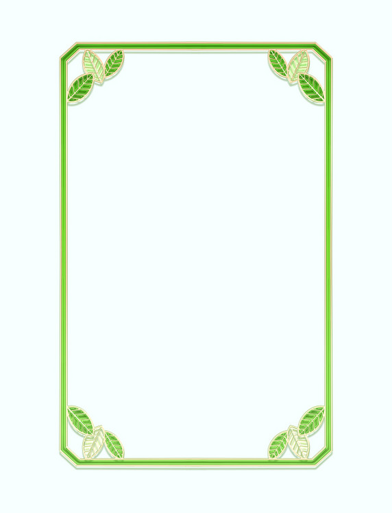 清新春季春天立体浮雕绿色植物花纹标题栏边框