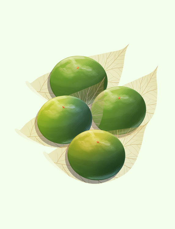 青团美食绿色糍粑清明节清明