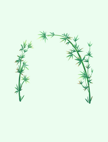 绿色清明节竹子边框