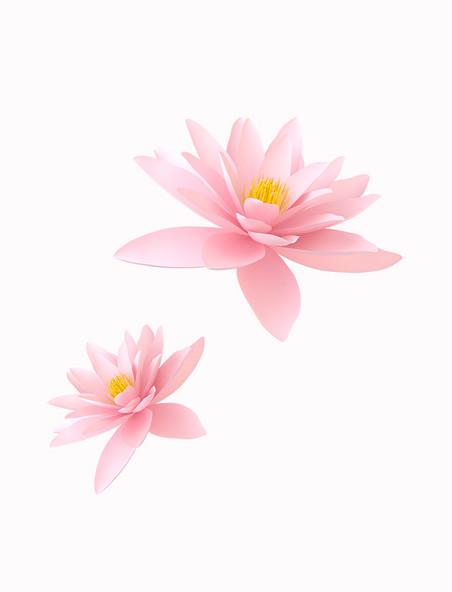 立体3D粉色莲花