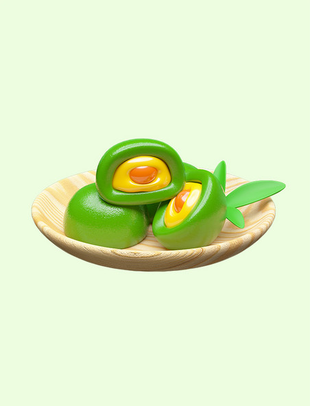 3D立体c4d青团清明节传统美食春季食品立体模型