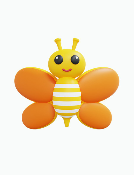 卡通3D立体春天昆虫蜜蜂