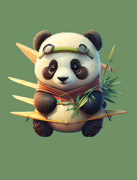 国宝大熊猫动物熊猫竹子元素