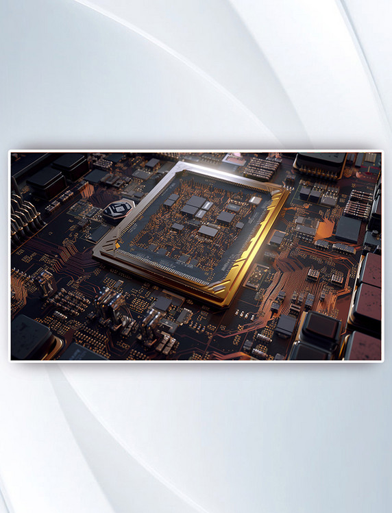 坚韧黑银芯片数字艺术科技商务