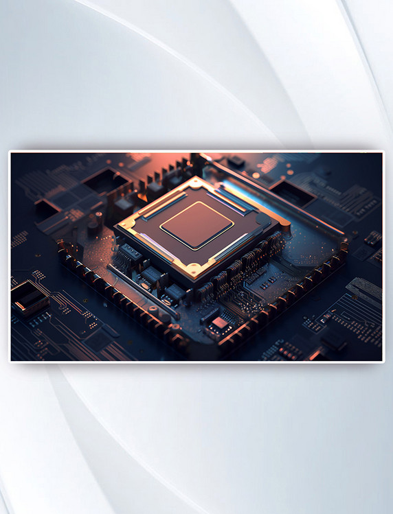 多彩黑银芯片数字艺术科技科学技术商务