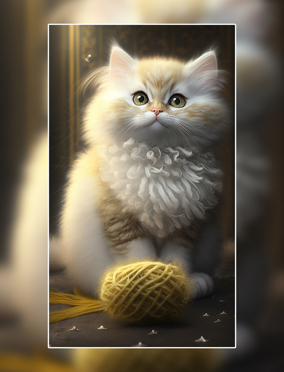 小猫动物3D创意建模IP形象数字作品AI作品数字插画