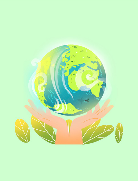 绿色节能减排爱护地球环境素材