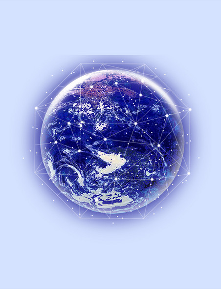蓝色现代科技地球网络
