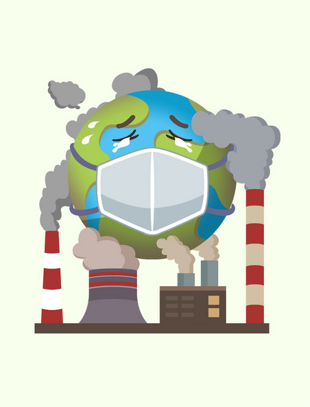 工厂污染环境元素地球环保