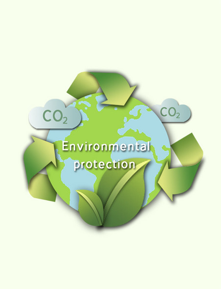 全球环境保护元素扁平回收利用