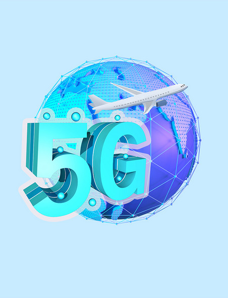 蓝色科技5G时代网格网格信号