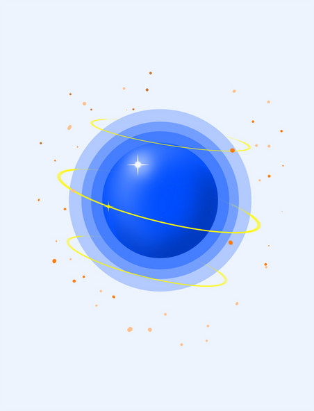 蓝色球体星海宇宙元素