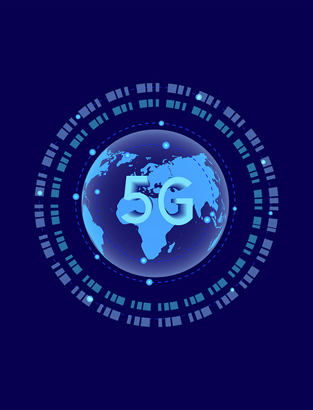 蓝色科技5G地球